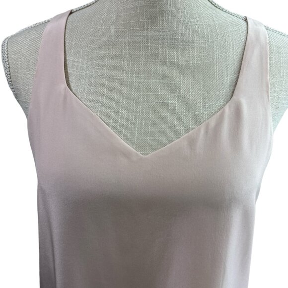 PARKER Eve Combo Sleeveless Layered Dress in Blush Pink Silk Sz XS - Picture 4 of 13